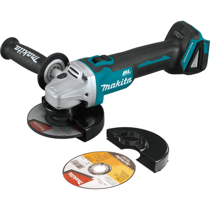 Makita XAG09Z - 18V LXT Lithium-Ion Brushless Cordless 4-1/2” / 5" Cut-Off/Angle Grinder, electric brake, no lock-off, lock-on (Bare Tool)